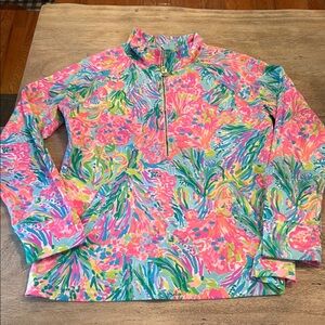 Lilly Pulitzer Multicolor Floral Zip Pullover